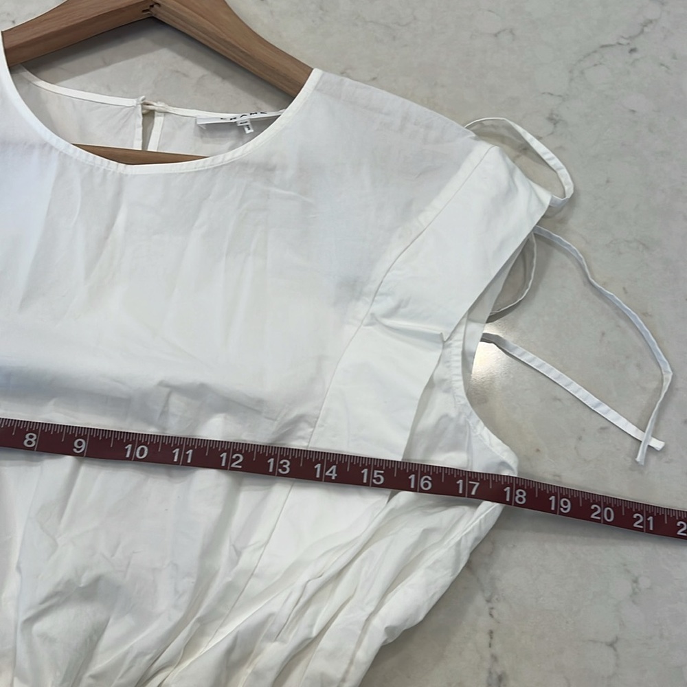 Frame Organic Cotton A-Line Dress Cotton-Poplin Midi‎ Dress Size Small - Picture 7 of 9